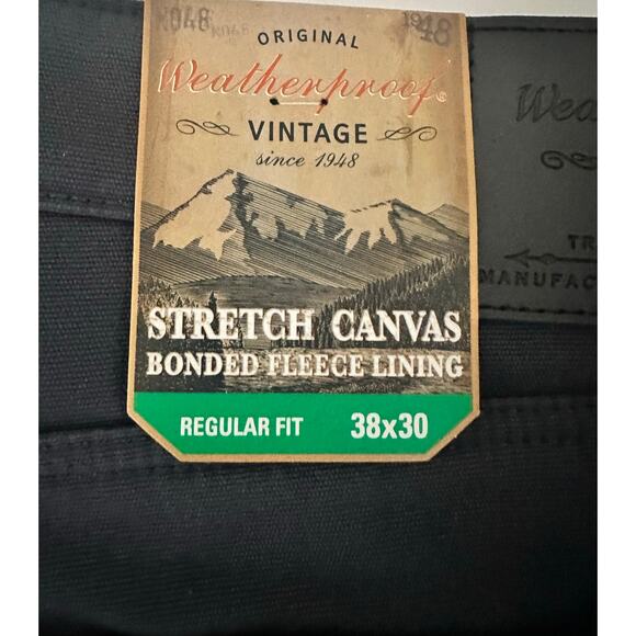 Weatherproof Vintage Fleece Lined Pants / Soft & Warm Canvas Winter Pants NWT - Picture 2 of 7